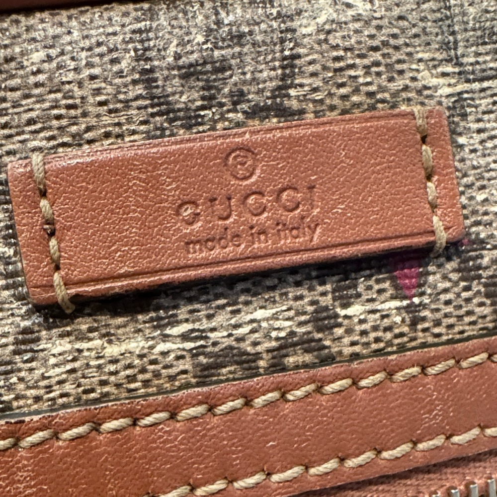 Authentic Gucci Pinkish Brown and Red Patterned Messenger Bag - Picture 10 of 16